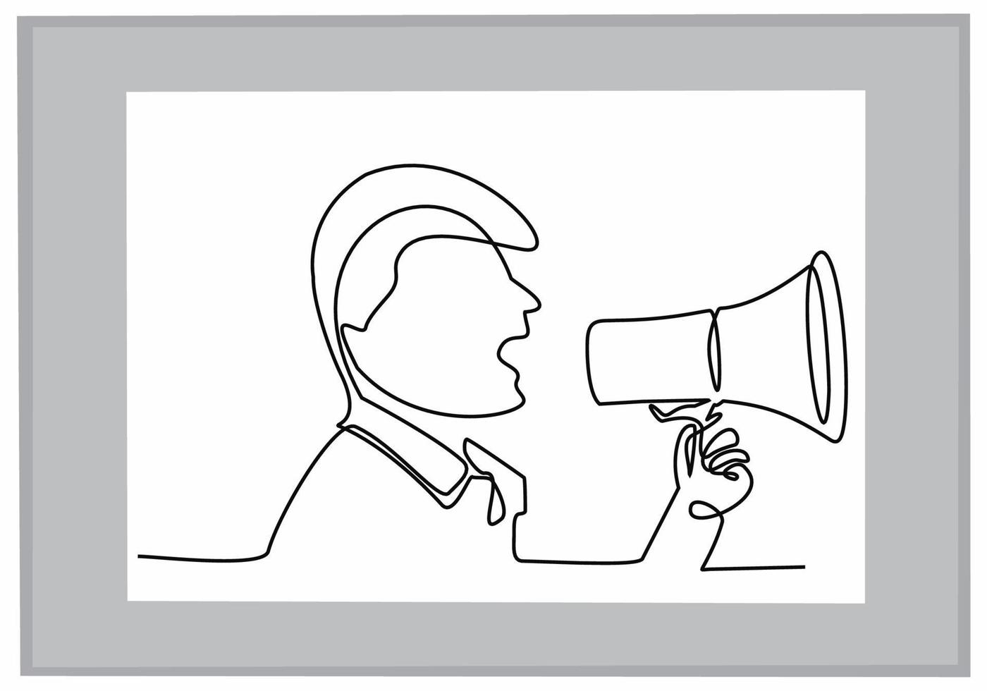 continuous line art vector