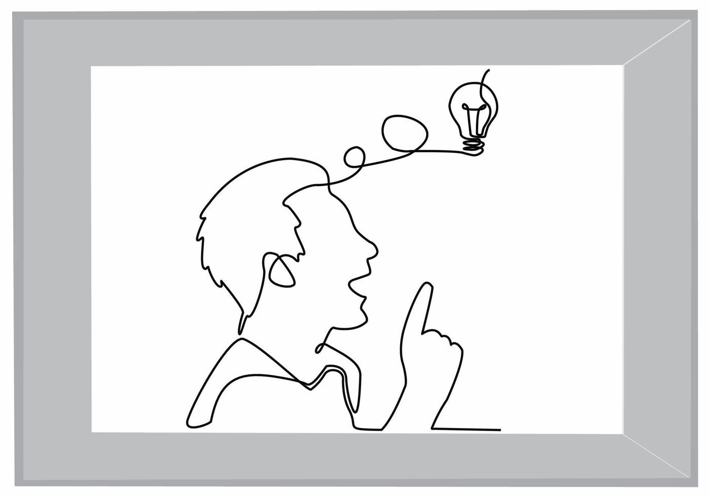 continuous line art vector