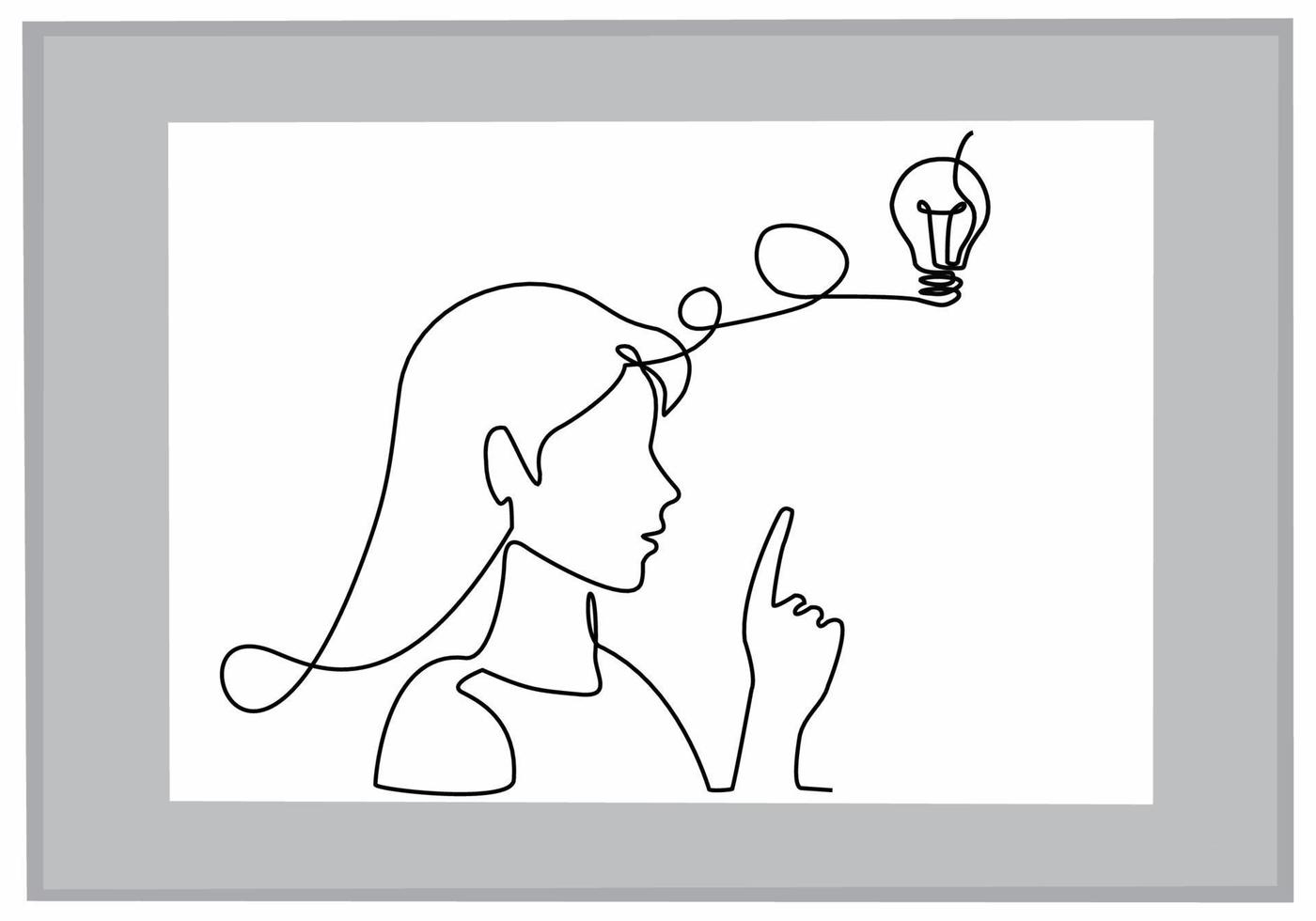 continuous line art vector