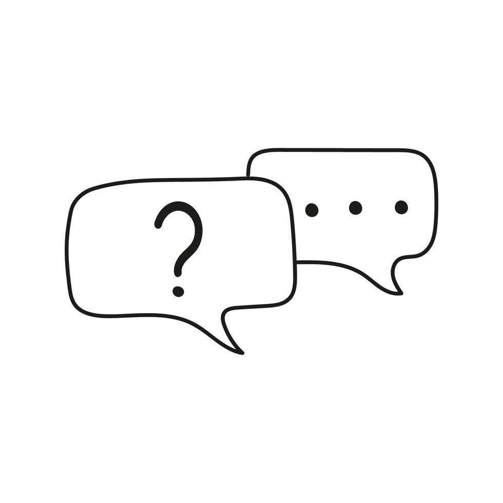 Hand drawn vector illustration of dialog box icon