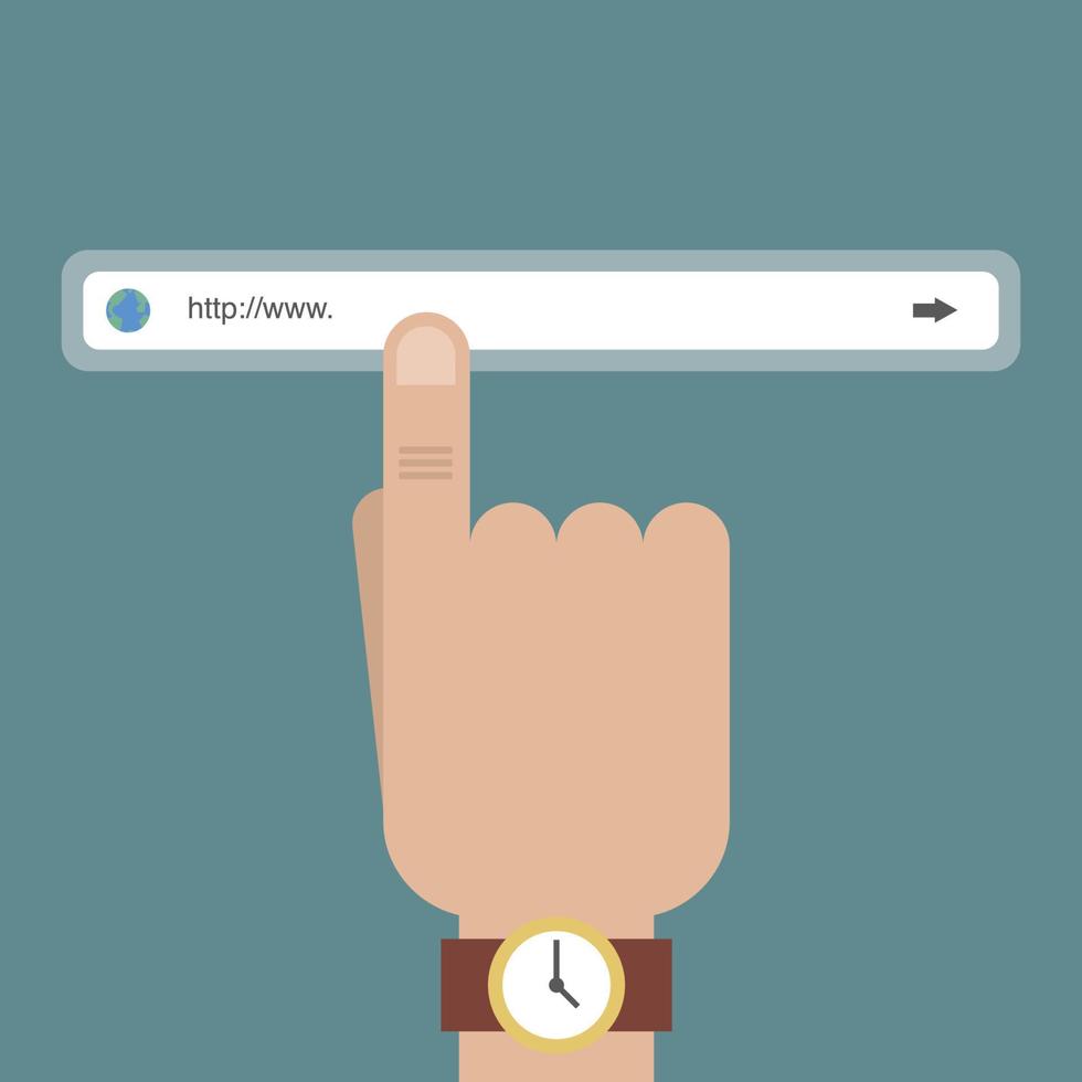 Hand Selecting Website vector