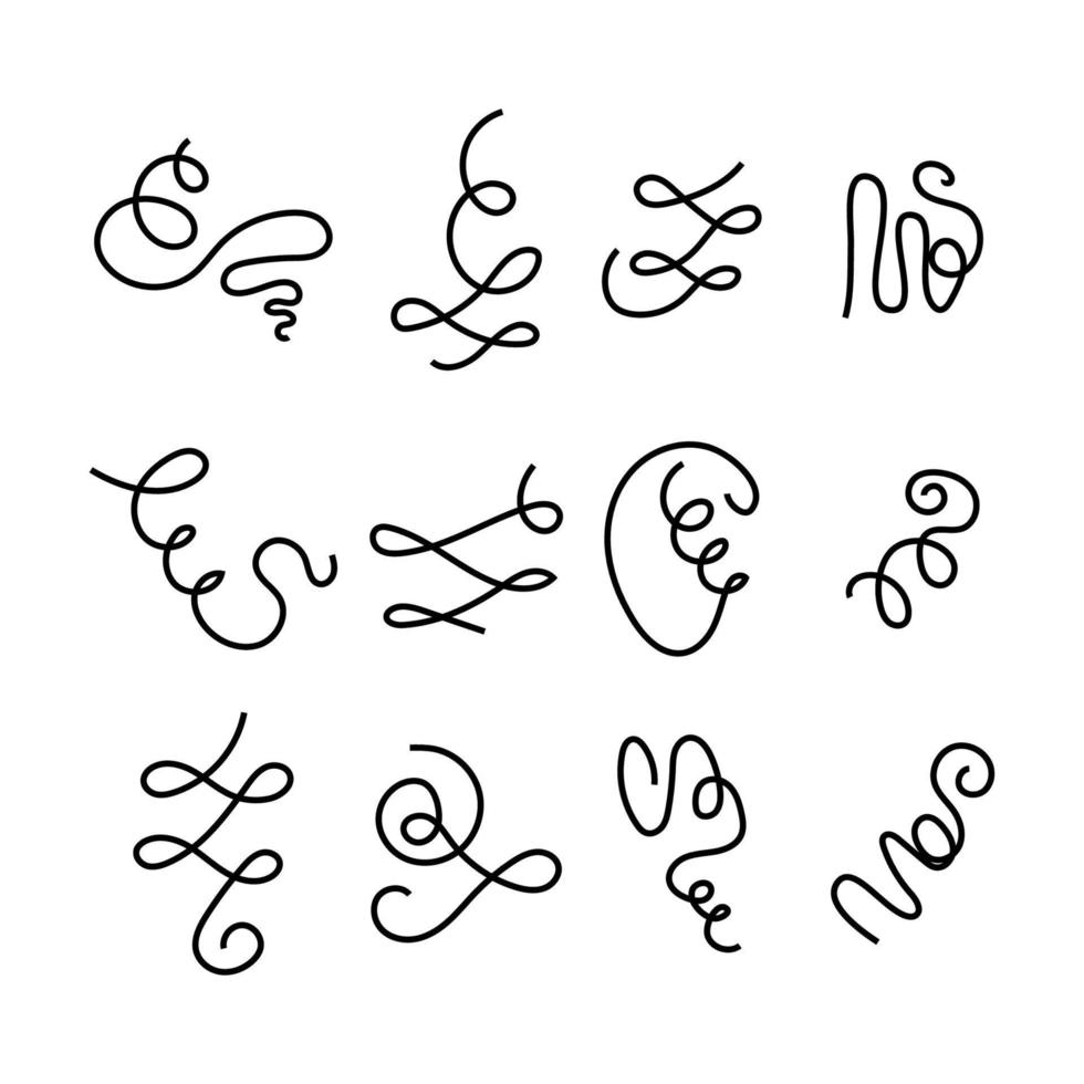 Collection of Curlicues vector