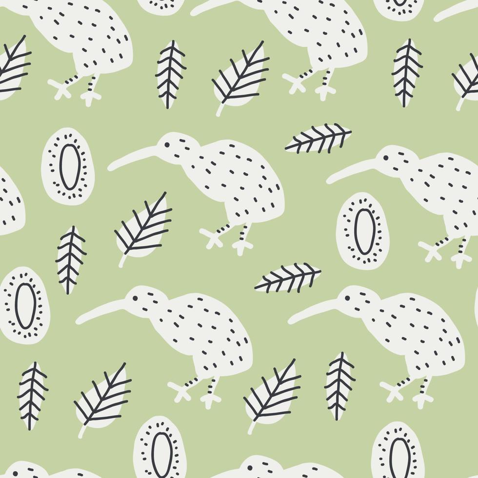 Green Kiwi Pattern vector