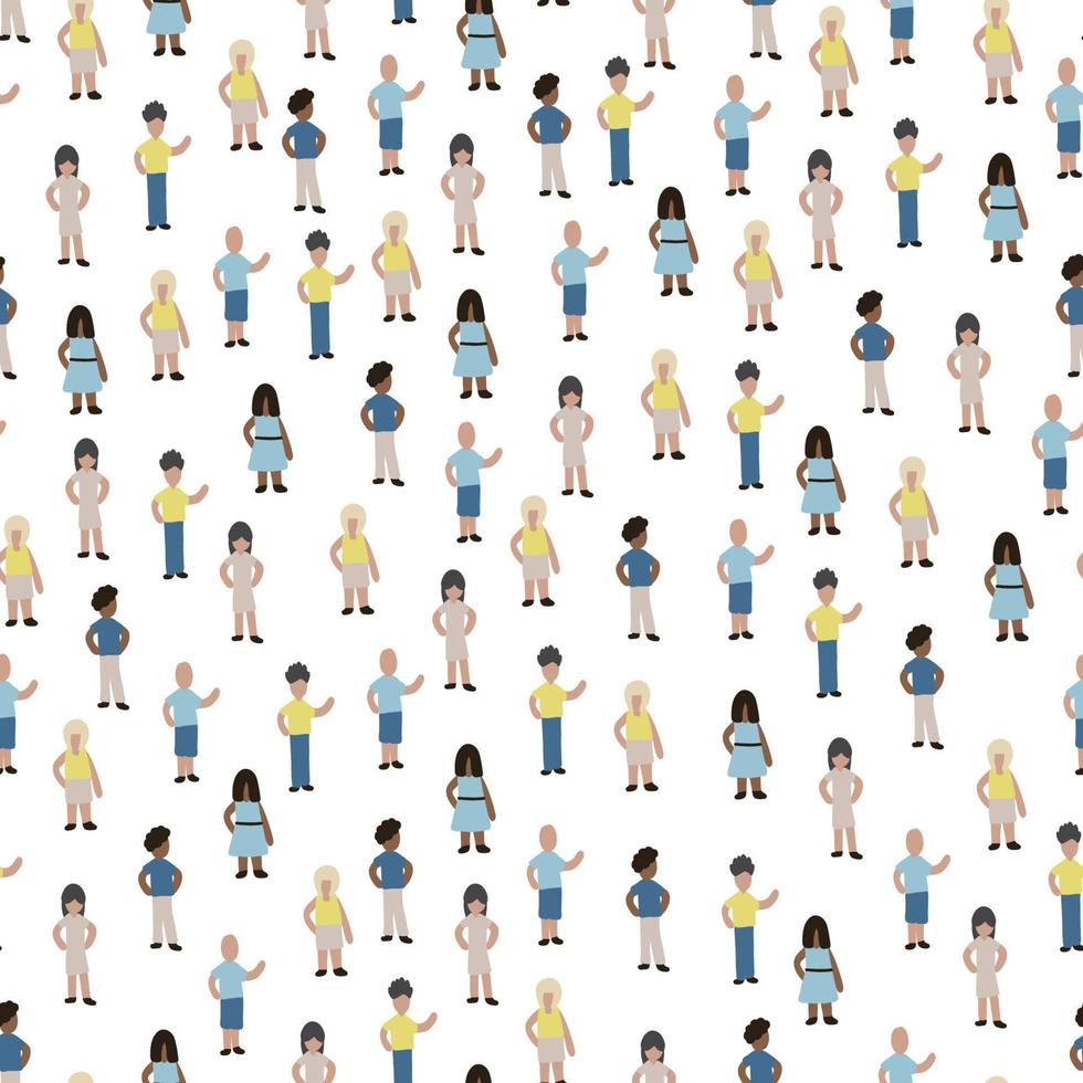 Small People Pattern vector