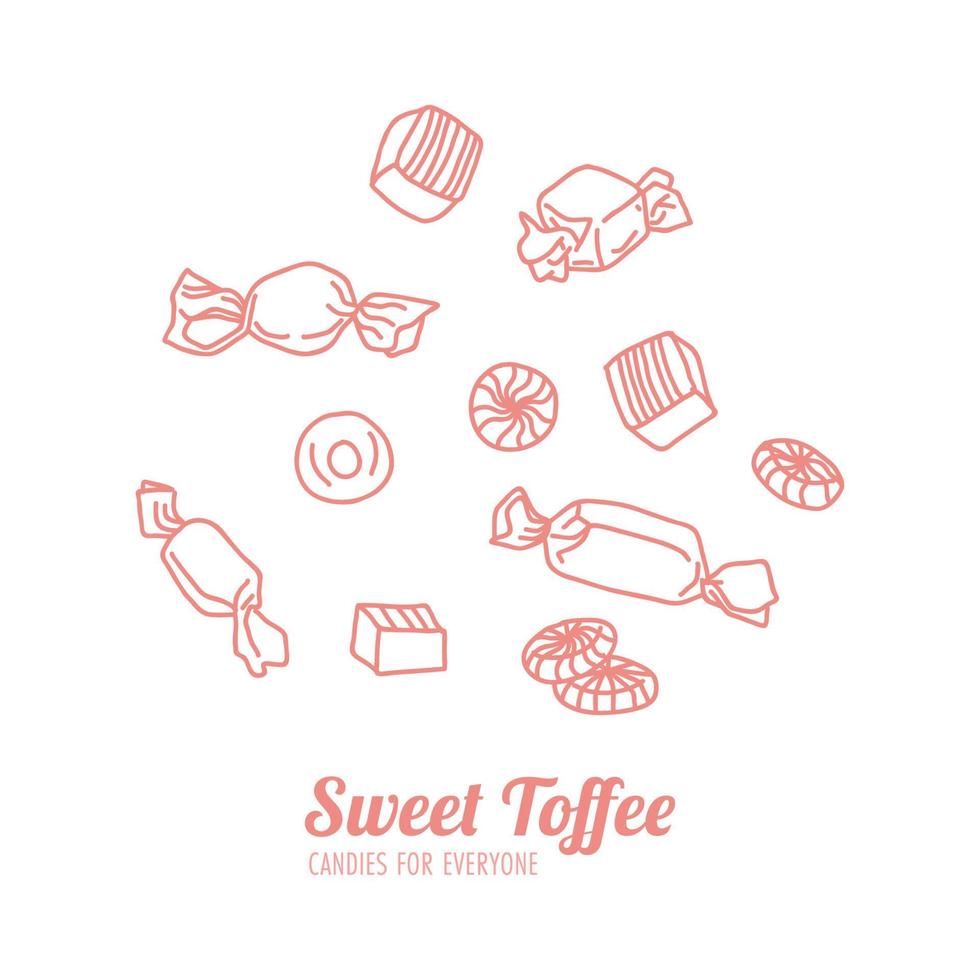 Sweet Toffee Drawings vector