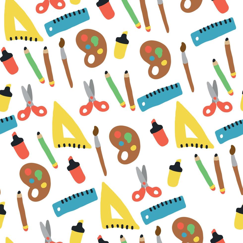 Seamless School Pattern vector