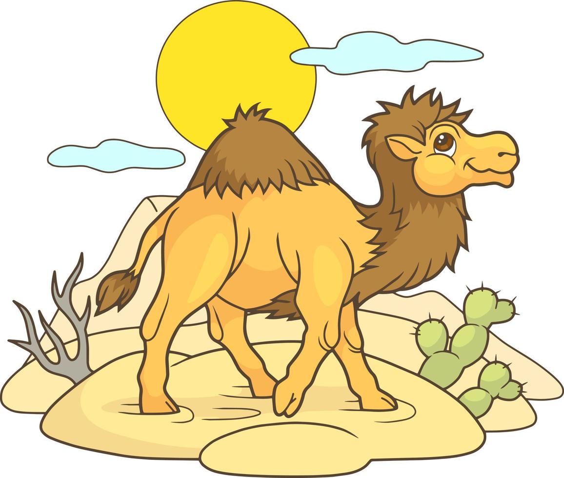 cute cartoon camel vector