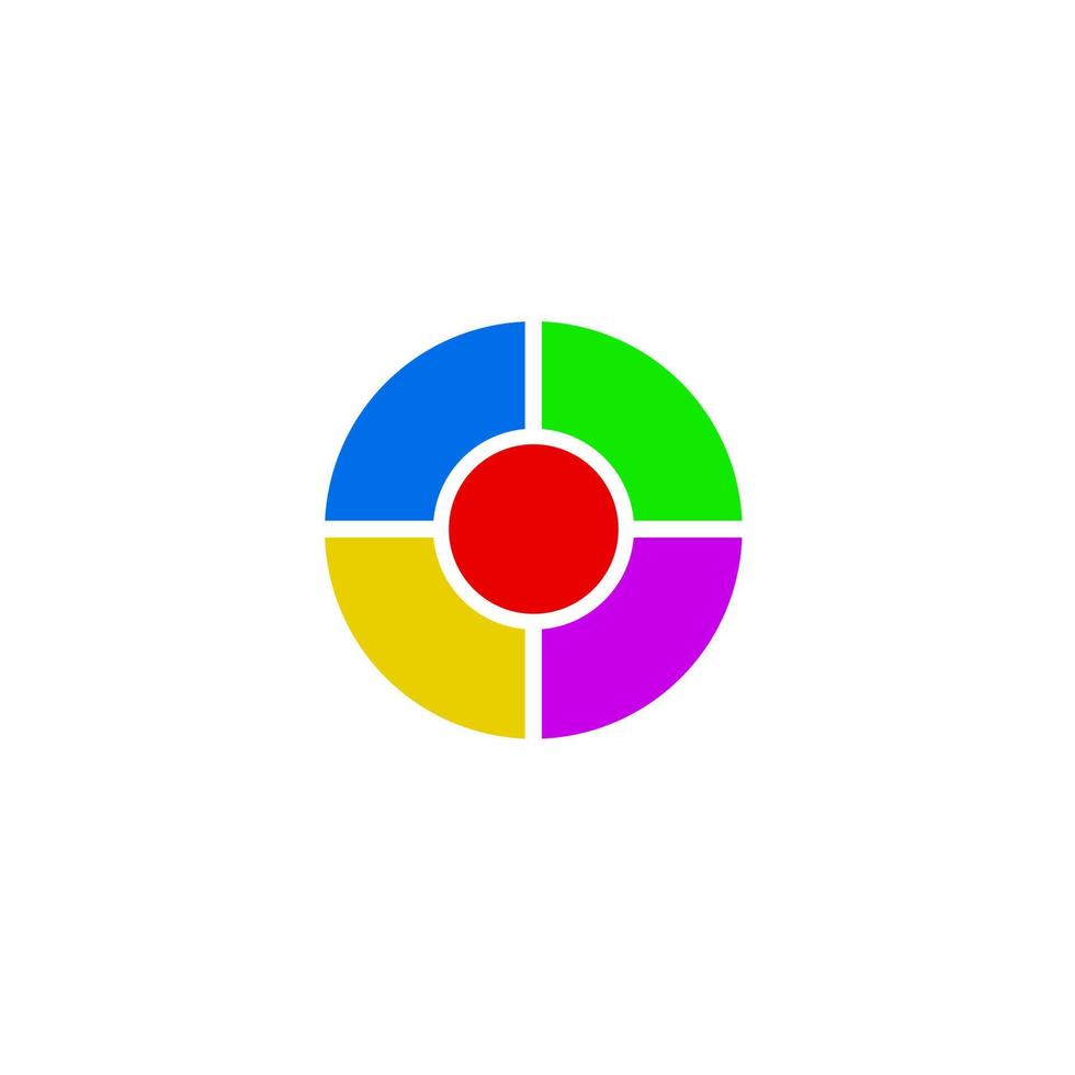 simple colorful abstract circle vector logo