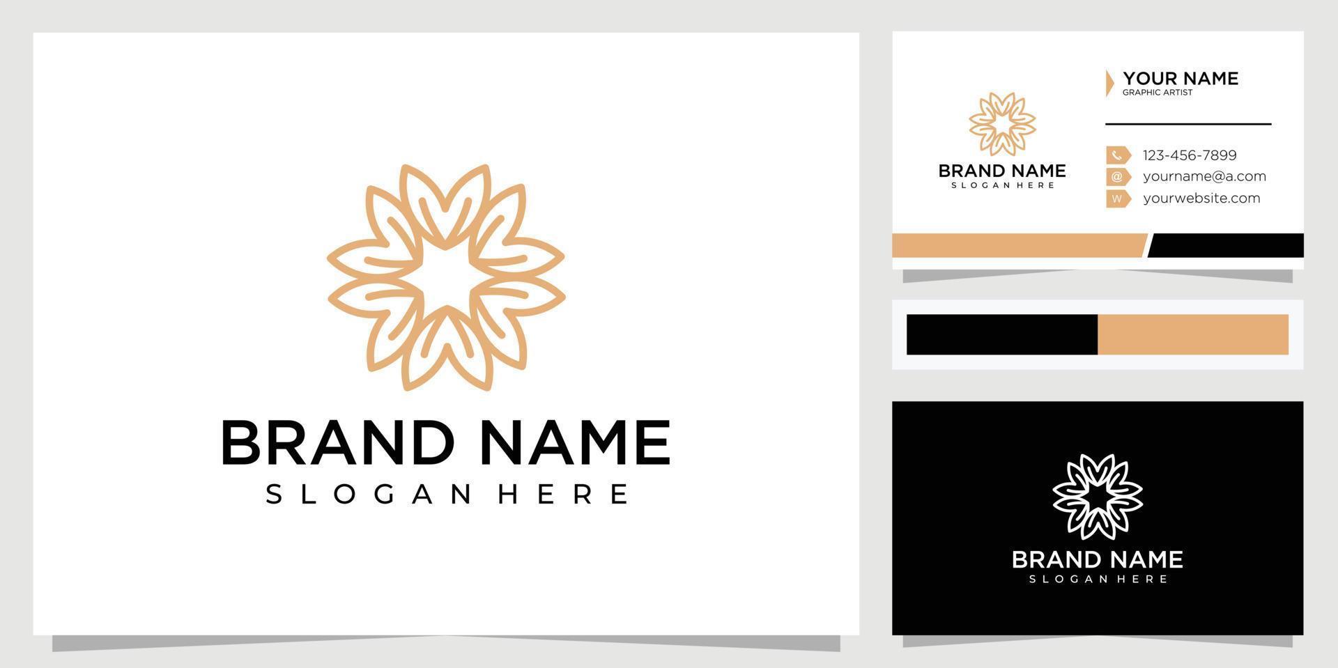 Modern flower logo design concept vector