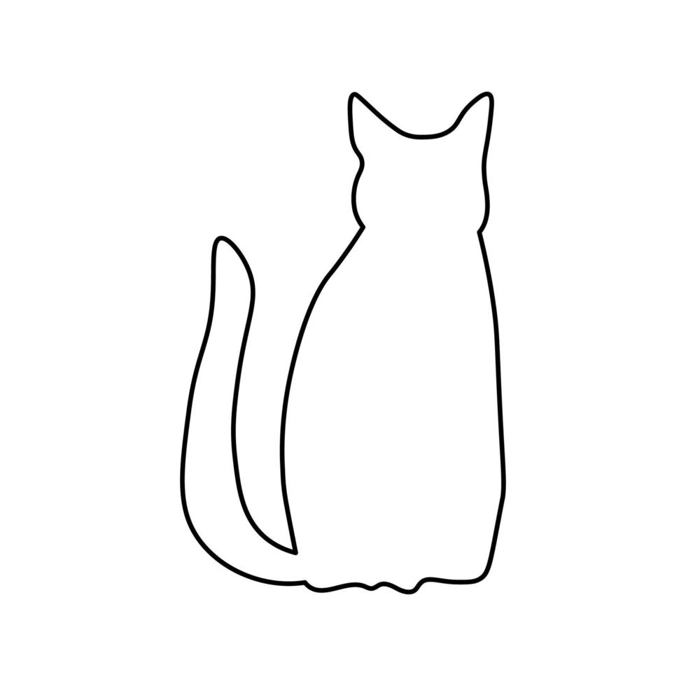 Black silhouette cat, great design for any purposes vector