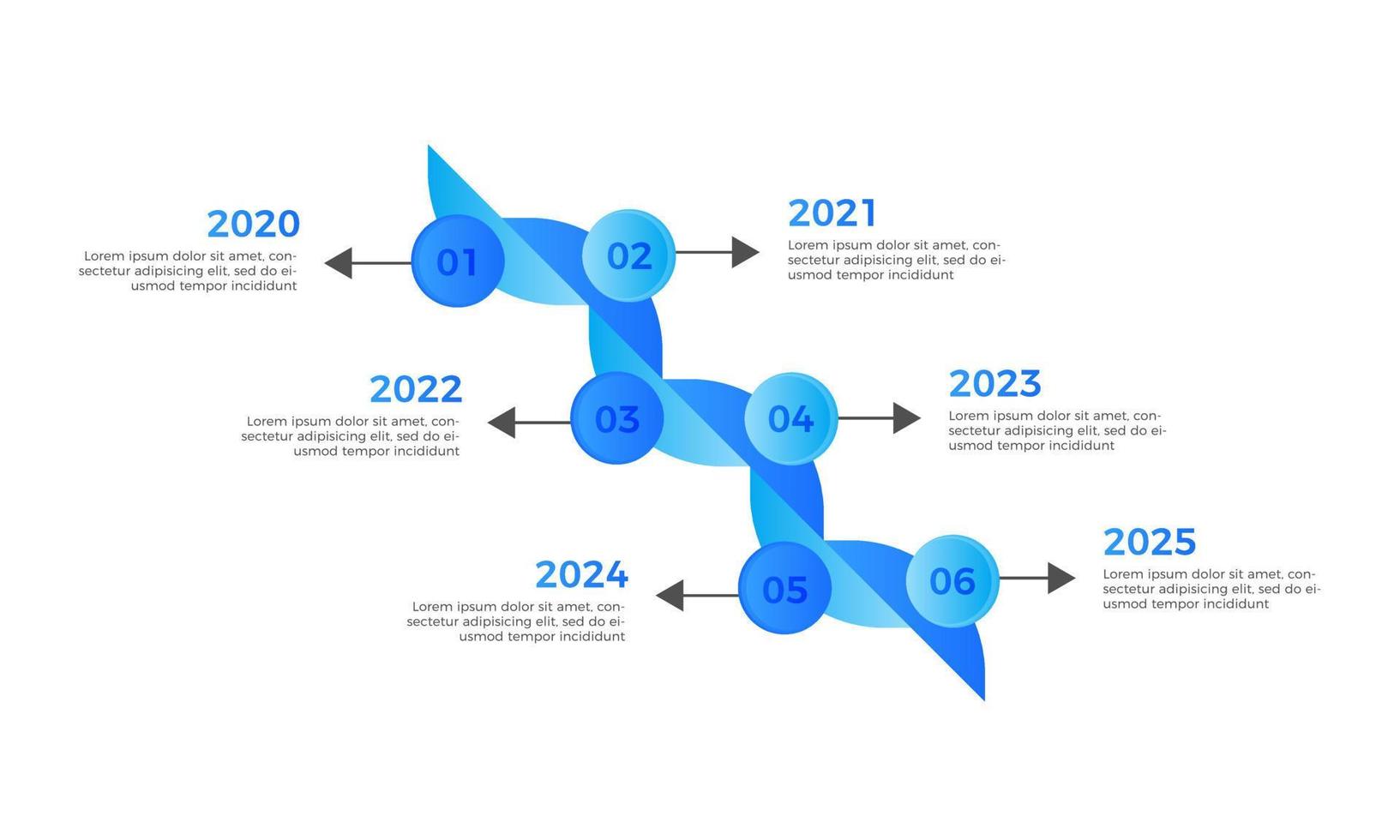 Simple timeline six steps infographics design, Timeline Infographic label design template vector