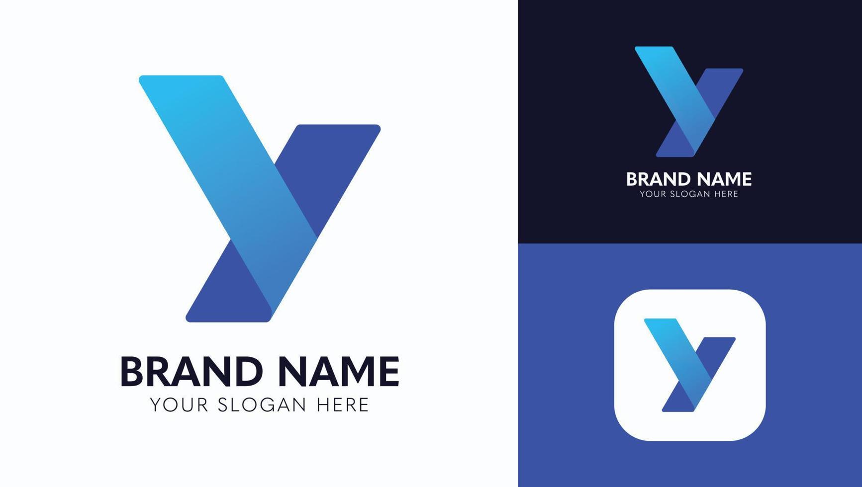 diseño de logotipo de letra y, vector de logotipos de identidad de marca, logotipo moderno, diseño de logotipos vector ilustración plantilla pro vector