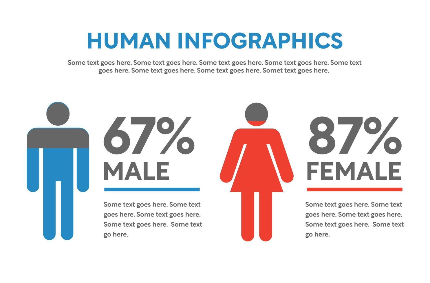 Human Infographic in Vector