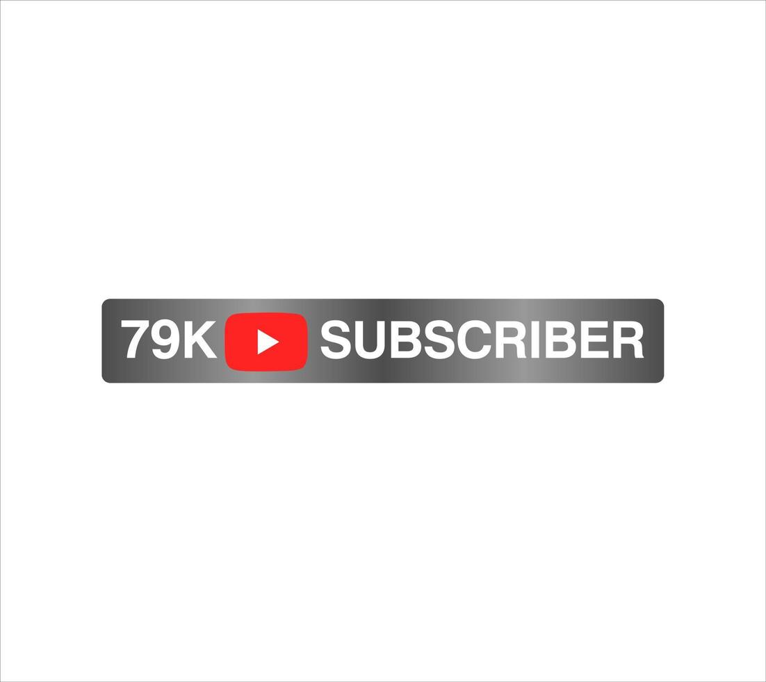 79k subscriber celebration red silver banner art vector illustration