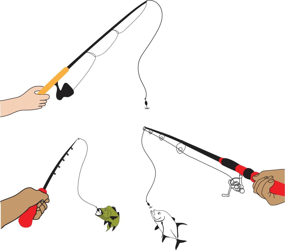 fishing rod vector