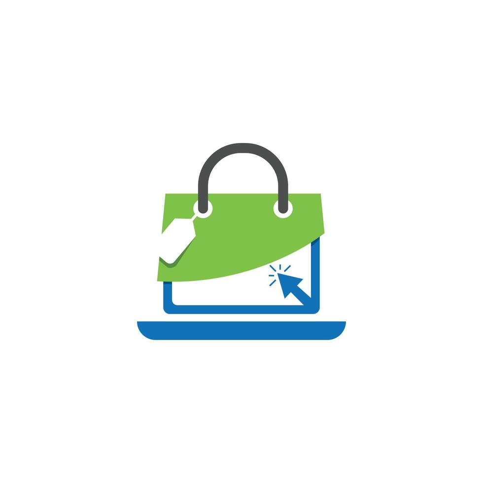 Online shop logo design vector
