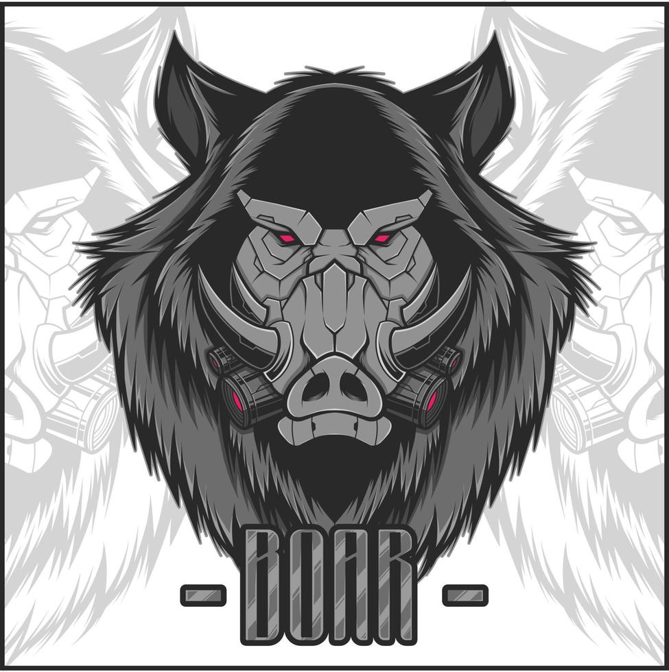 Boar Head Mascot Vector Illustration