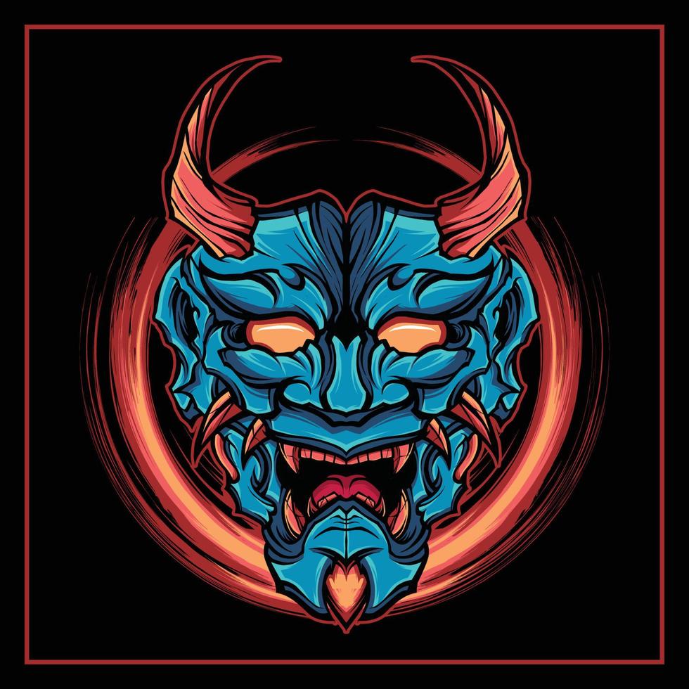 Hannya Mask Vector Illustration