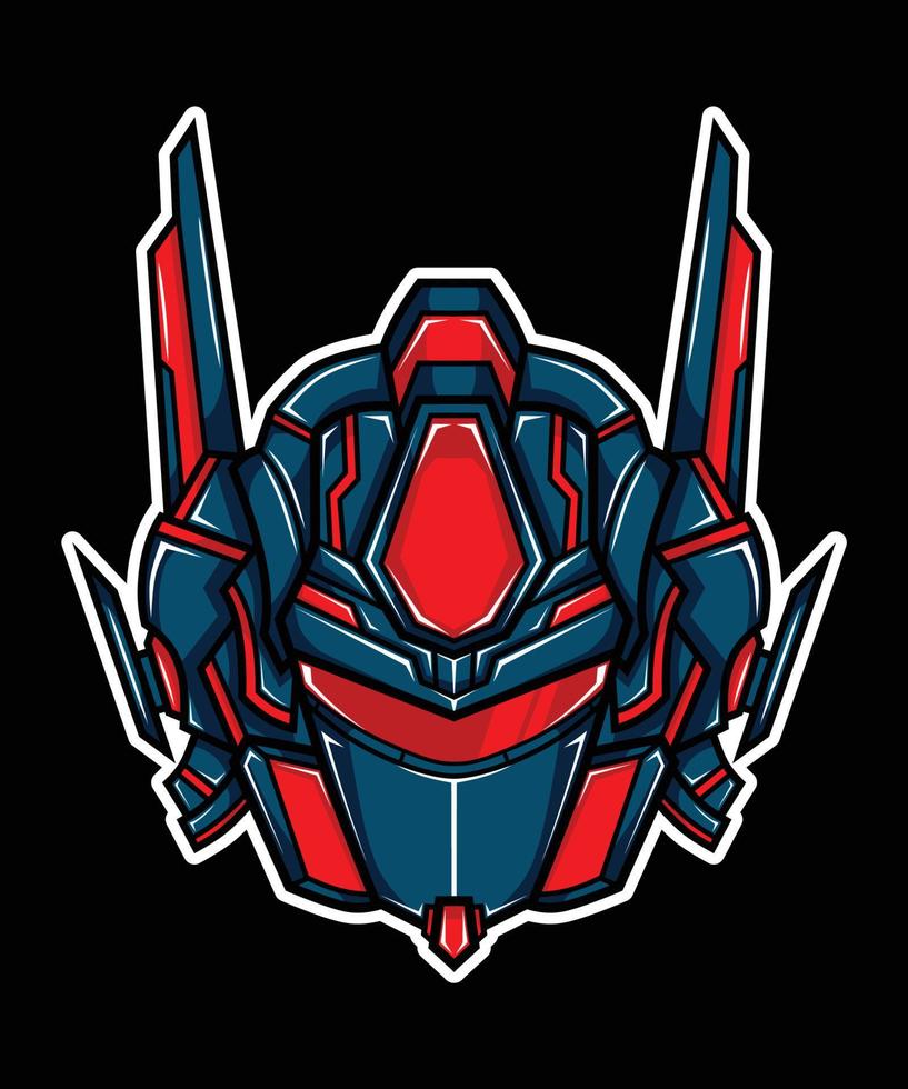 Robot Head Mascot Vector Illustration