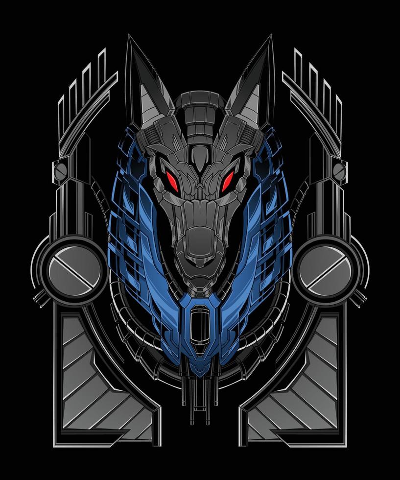 imagen vectorial de robot anubis vector