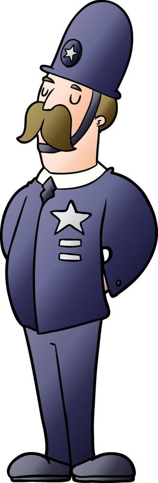 personaje de policía de dibujos animados vector