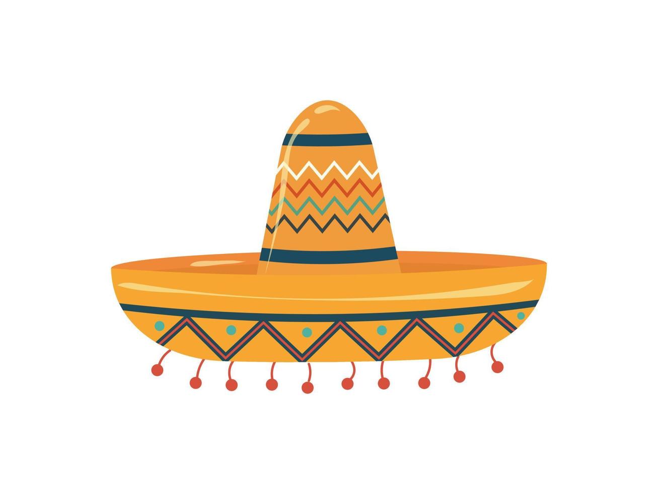 Latino sambrero hat vector