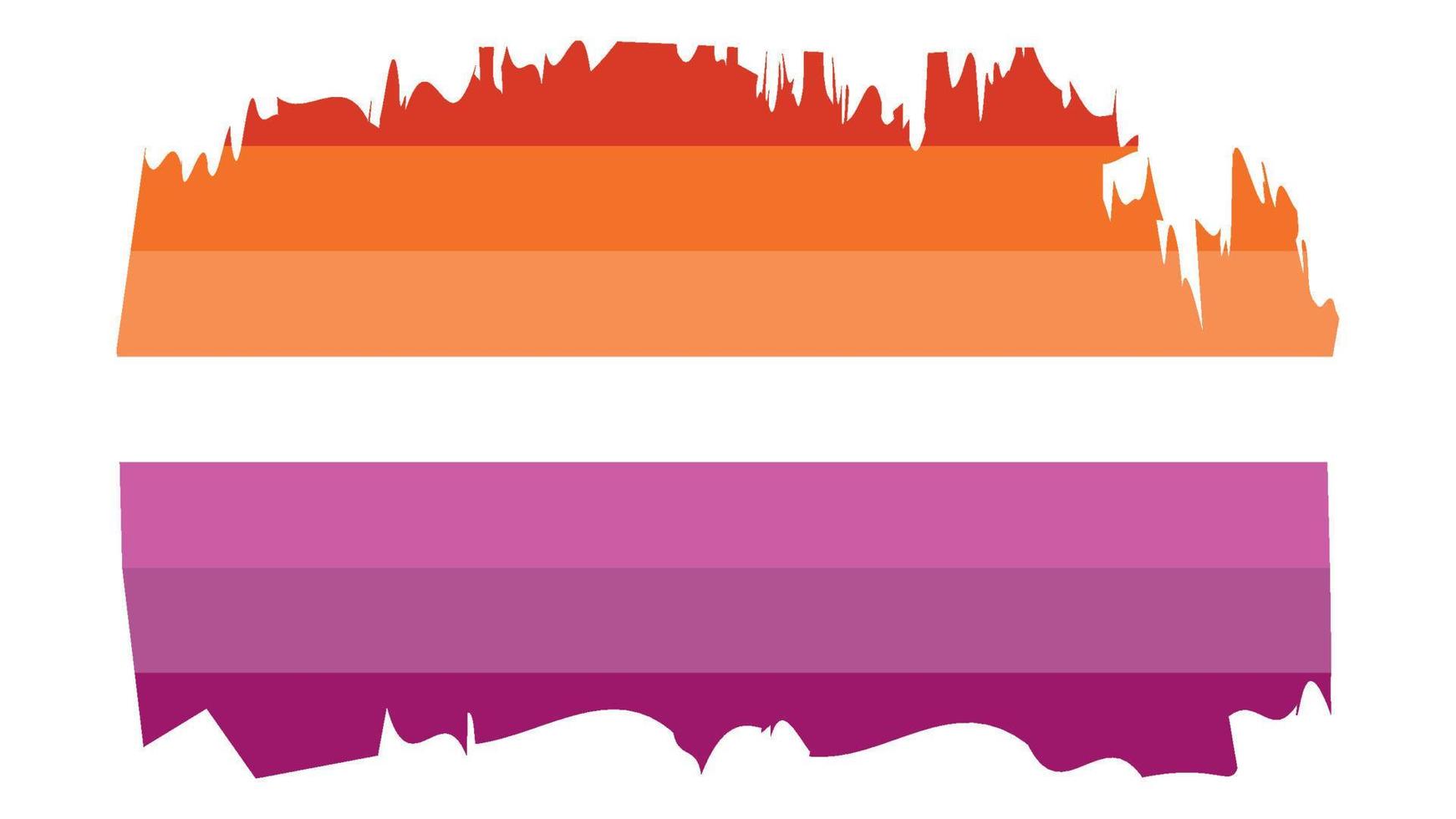 Lesbian flag illustration. Lesbian Pride flag icon vector