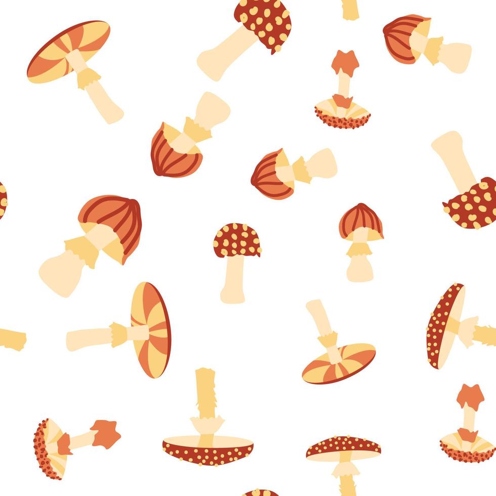 Magic mushrooms seamless pattern. Psychedelic hallucination. 60s hippie colorful art. Vintage psychedelic textile, fabric, wrapping, wallpaper. vector