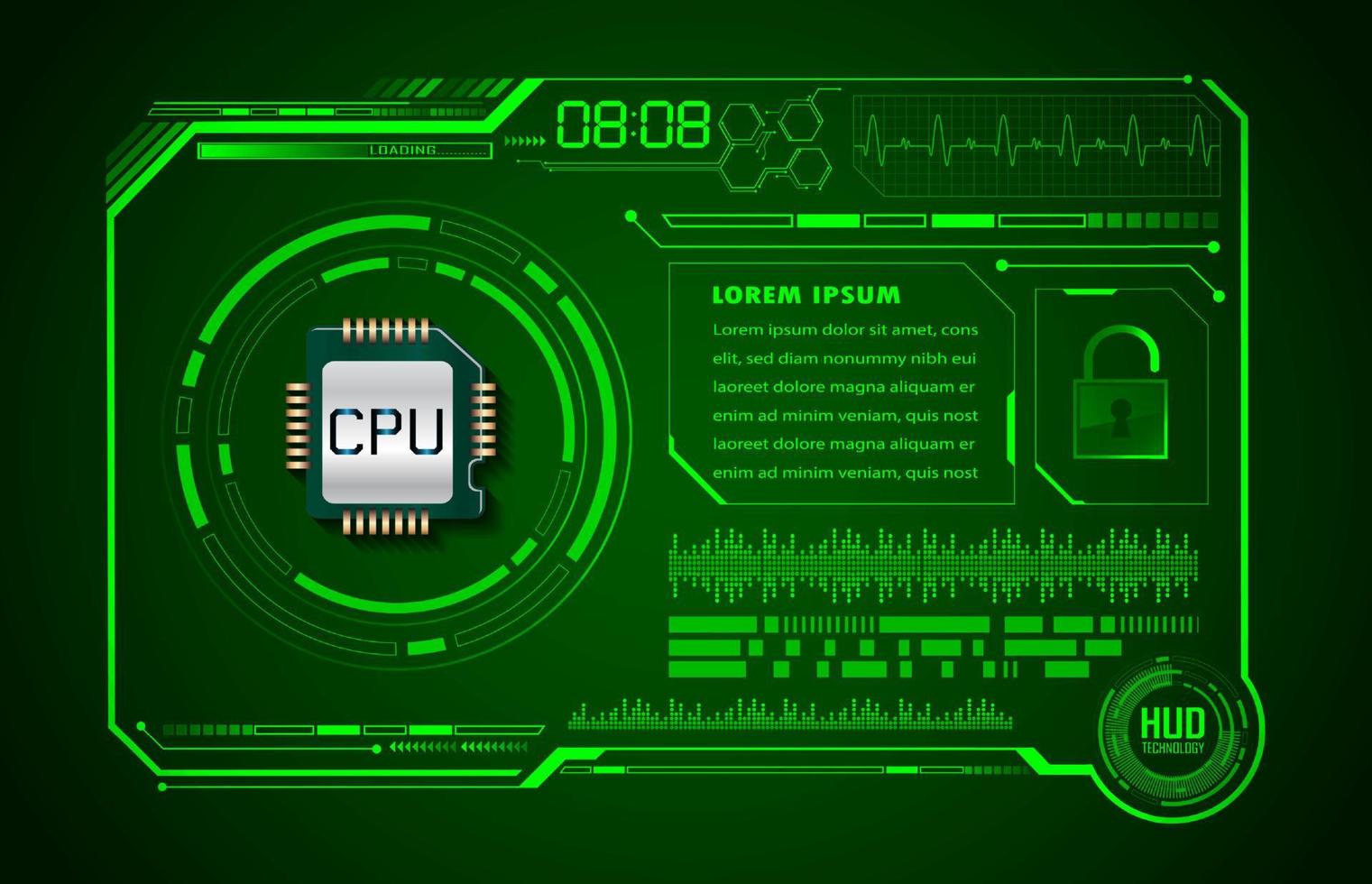 Modern HUD Technology Screen Panel vector