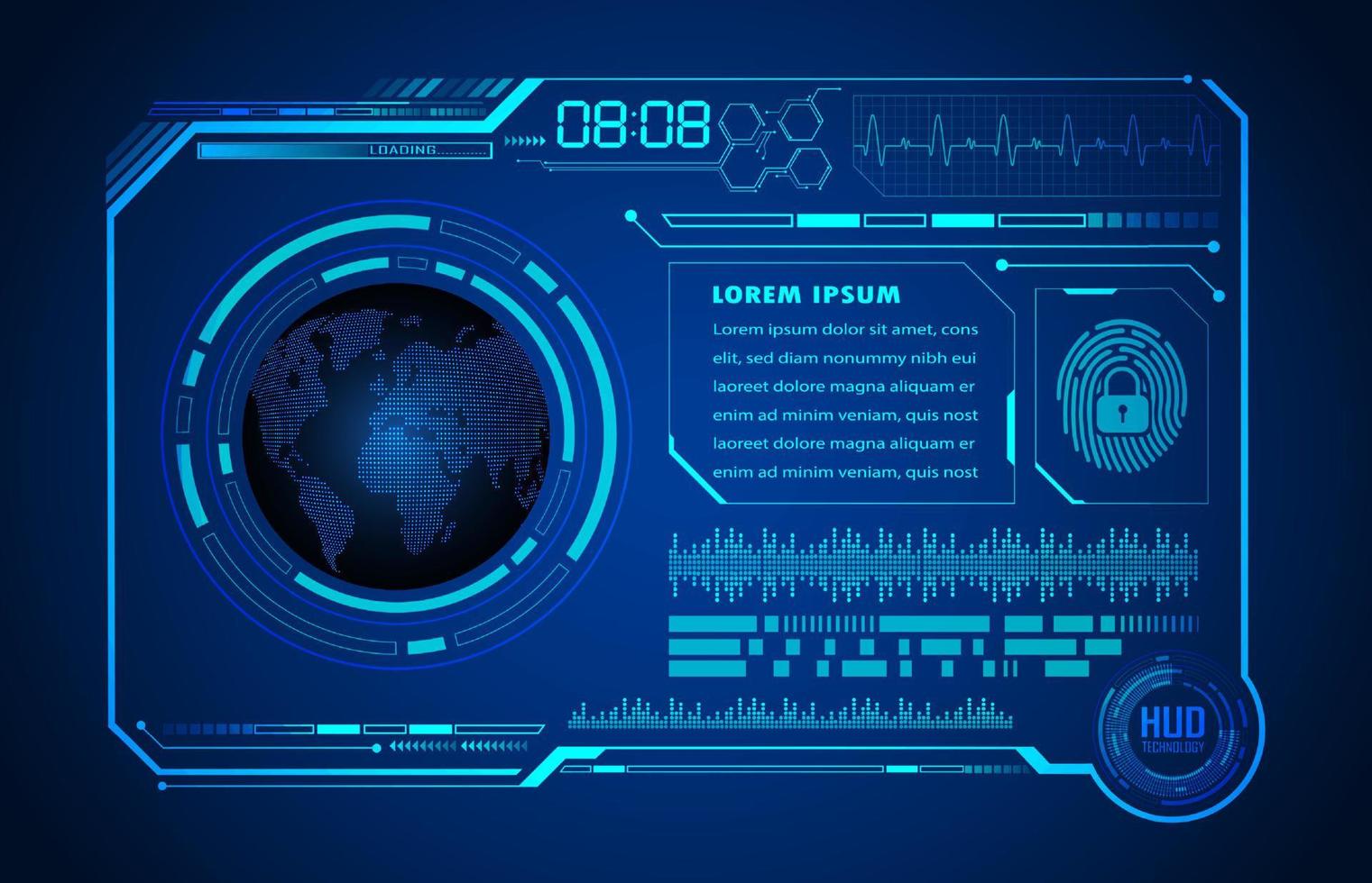 Modern HUD Technology Screen Panel vector