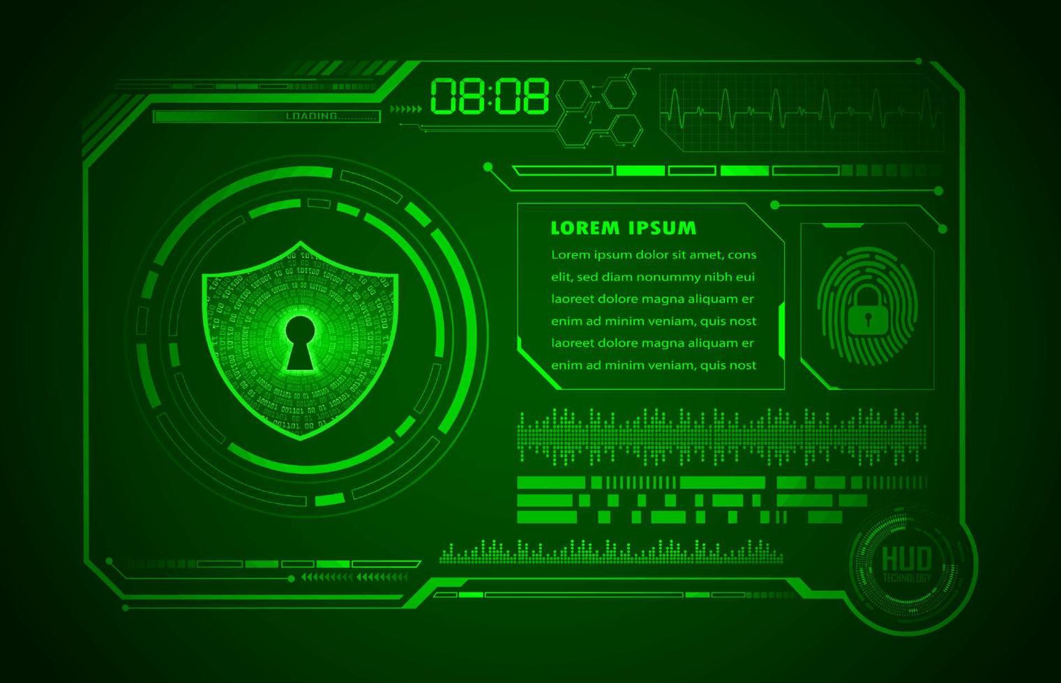 Modern HUD Technology Screen Panel vector