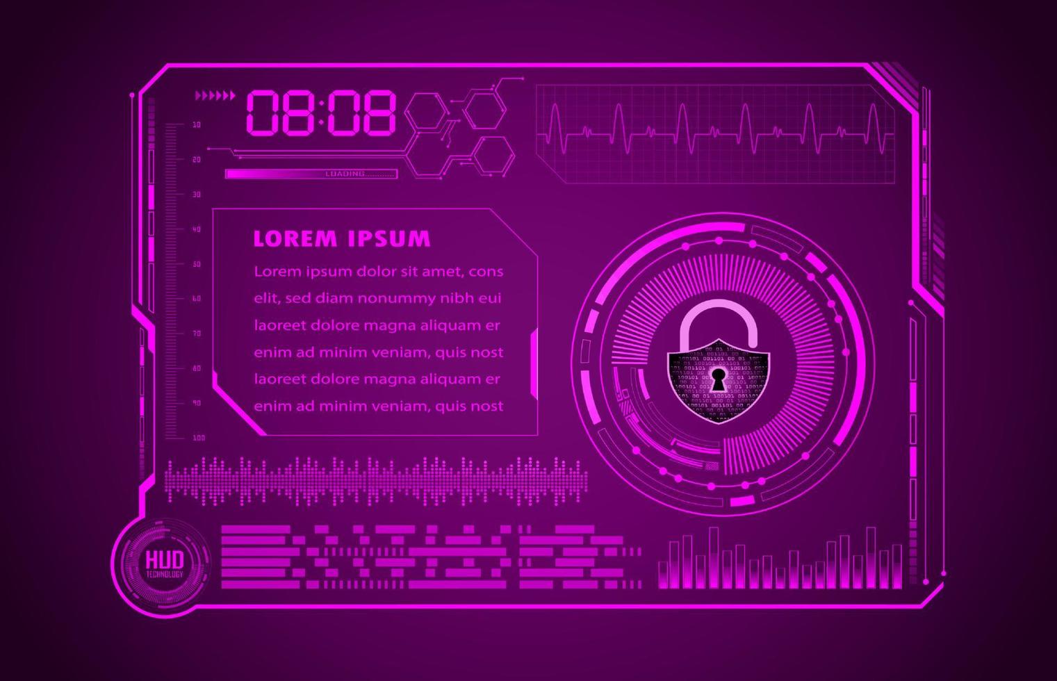 Modern HUD Technology Screen Panel vector