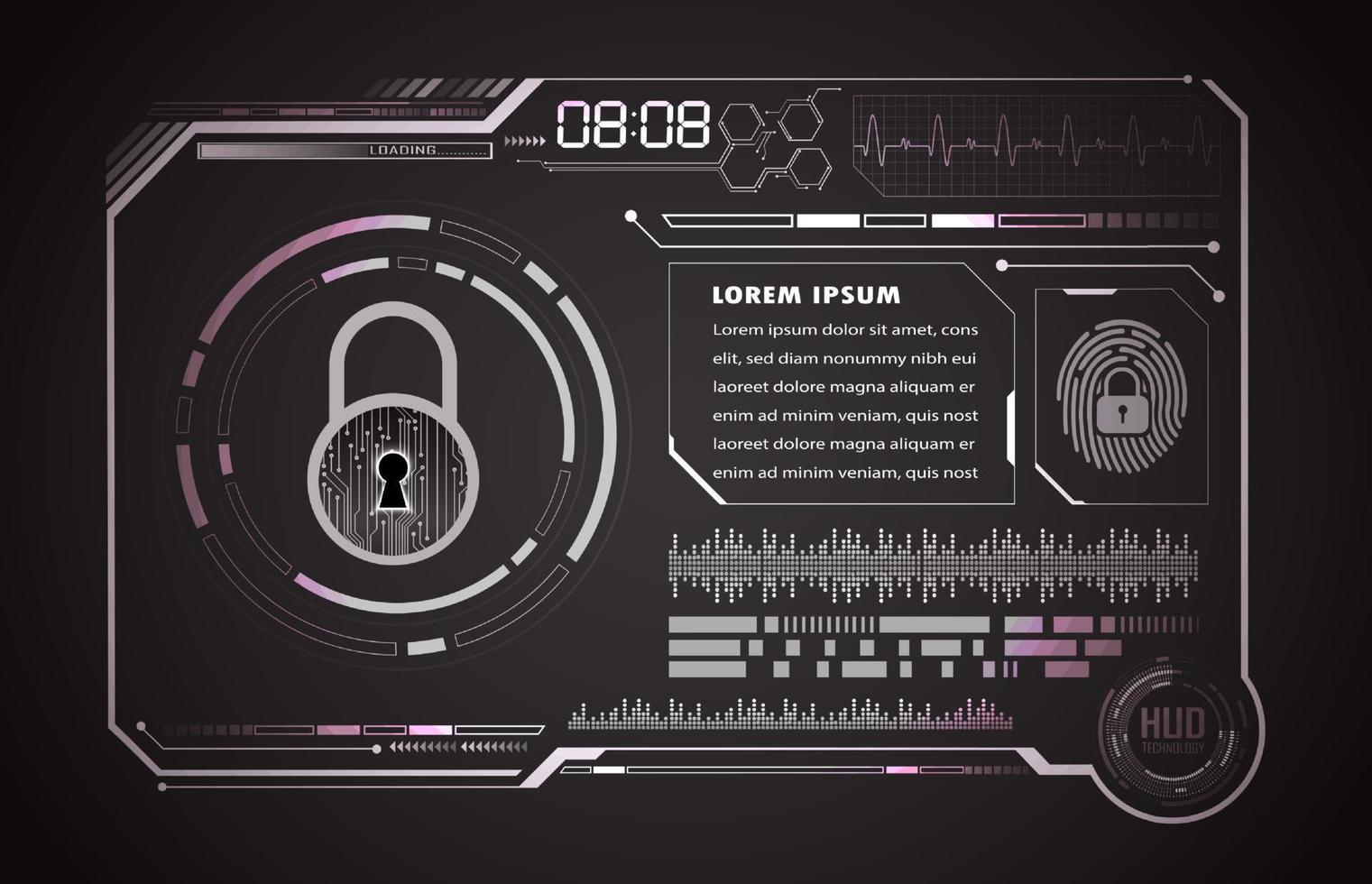 Modern HUD Technology Screen Panel vector