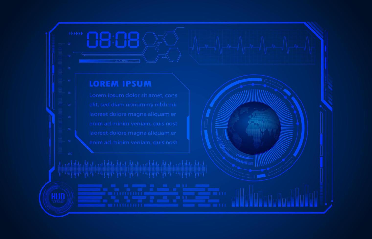 Modern HUD Technology Screen Panel vector