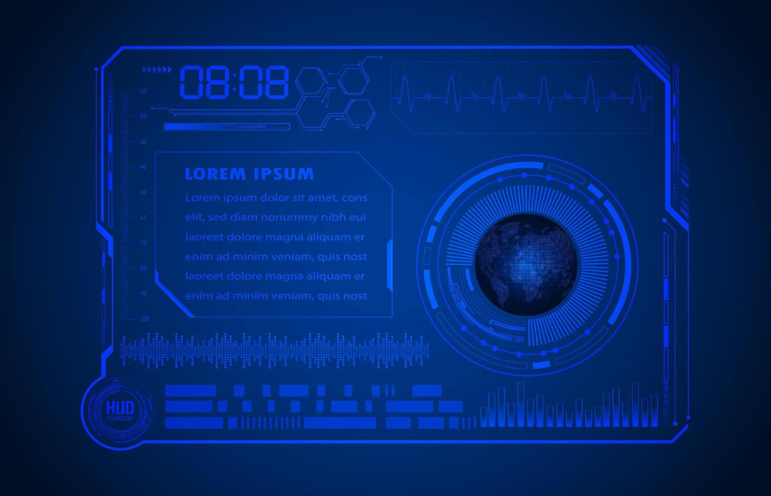 Modern HUD Technology Screen Panel vector