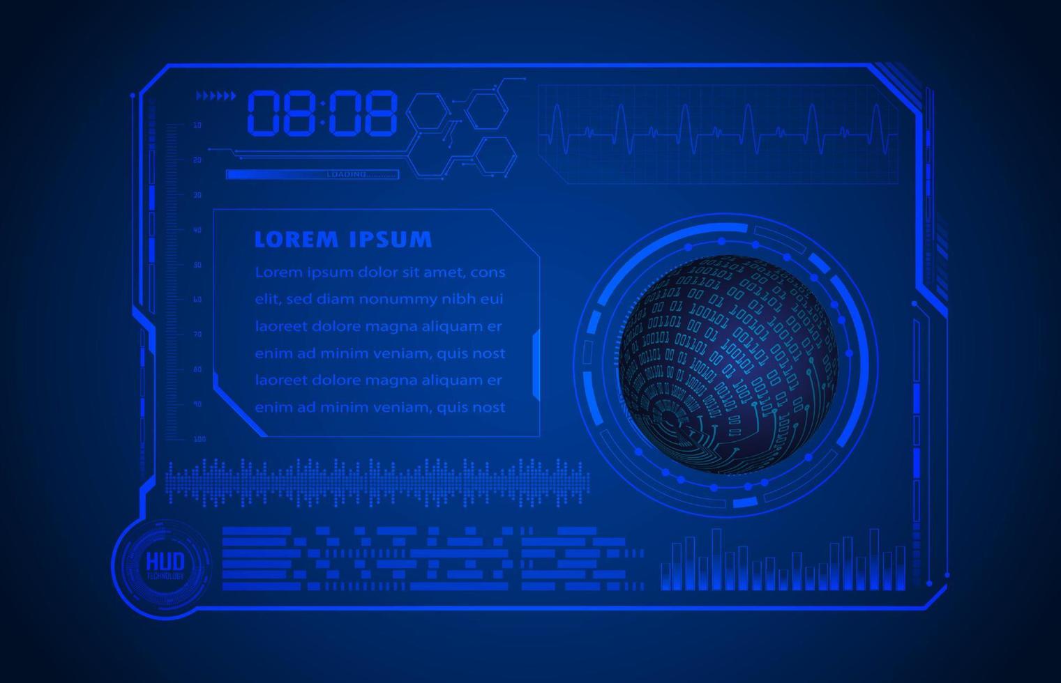 Modern HUD Technology Screen Panel vector