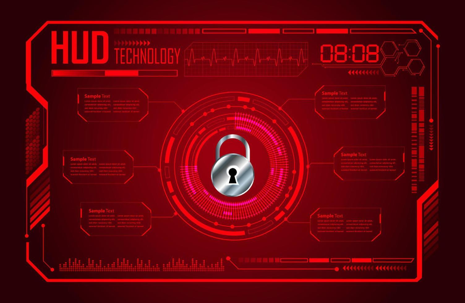 Modern HUD Technology Screen Panel vector
