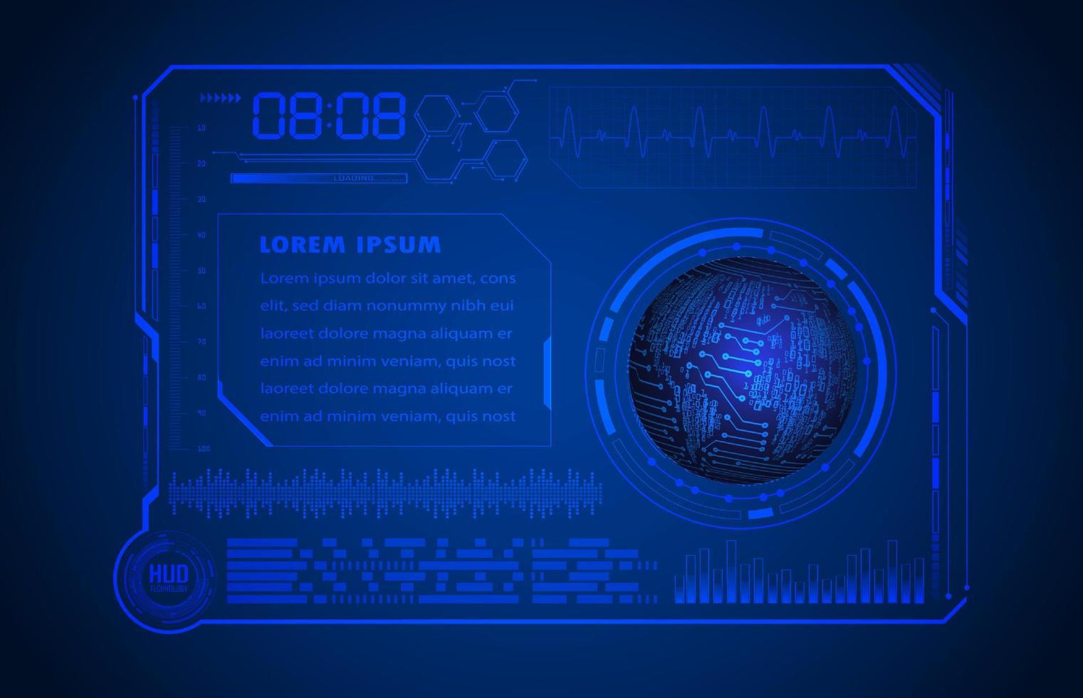 Modern HUD Technology Screen Panel vector