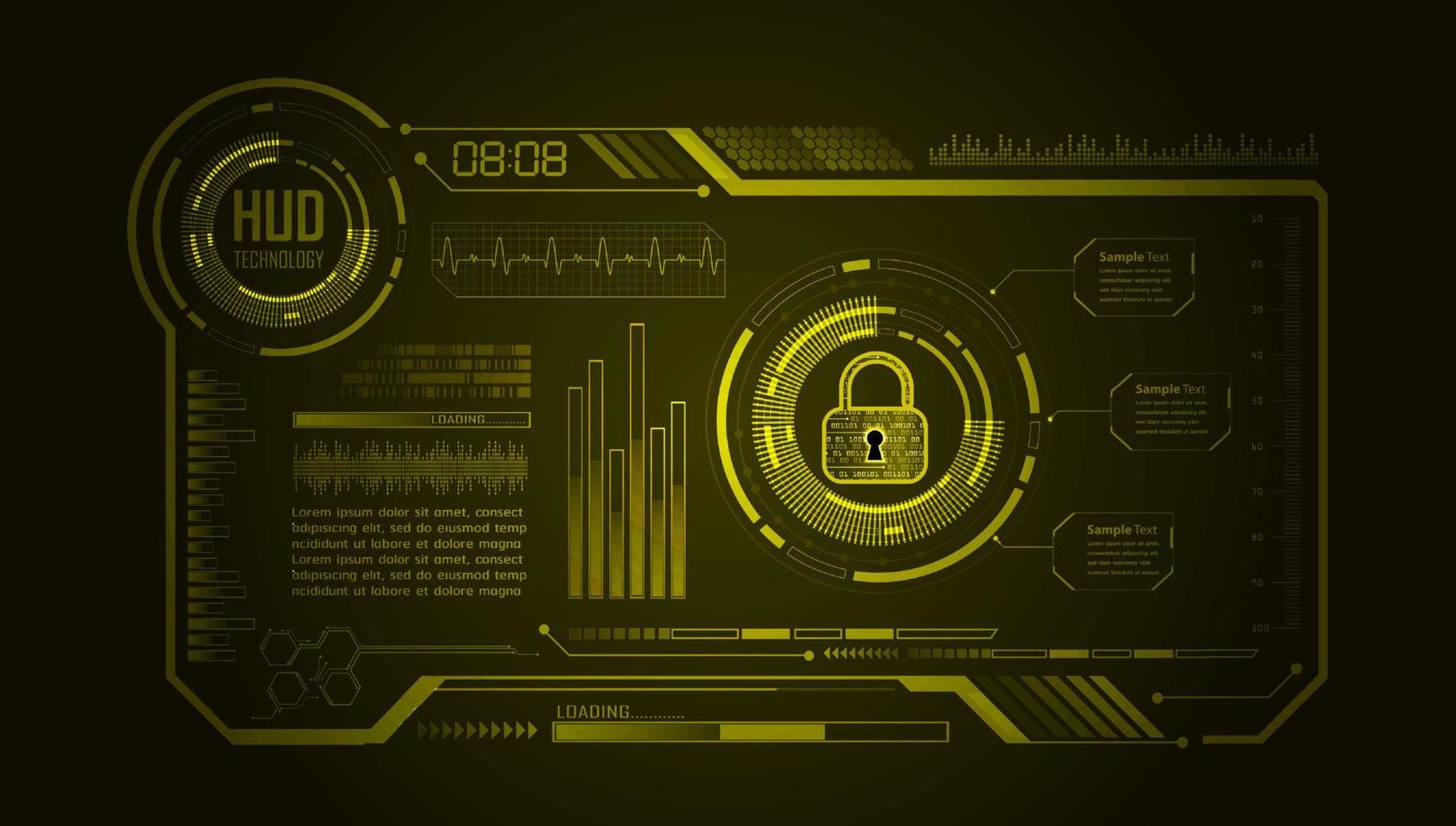 Modern HUD Technology Background vector