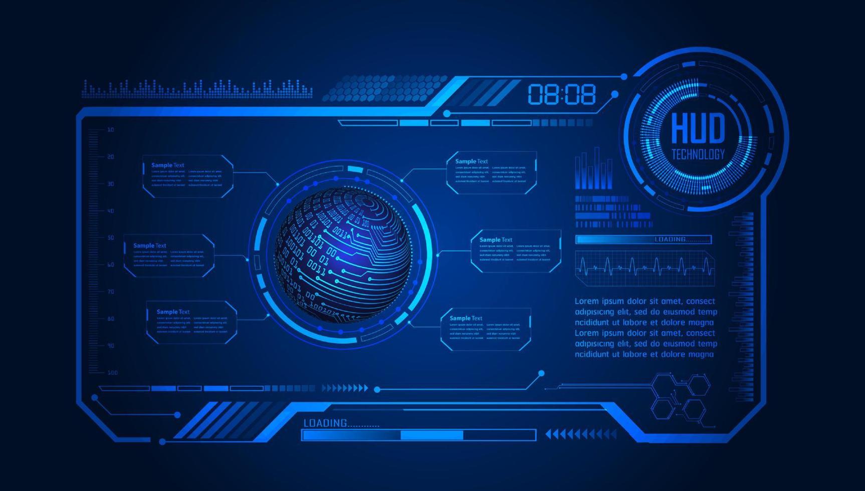 Modern HUD Technology Background vector