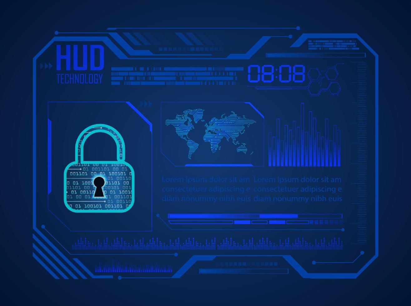 Modern HUD Technology Background vector