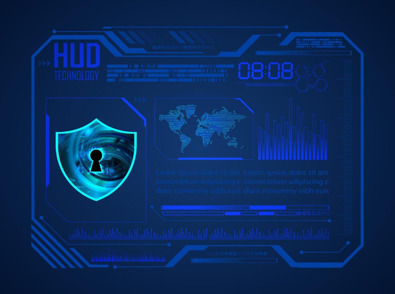 Modern HUD Technology Background vector