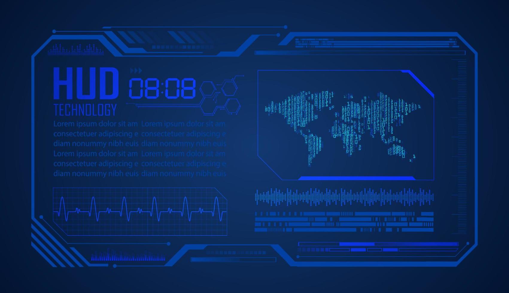 Modern HUD Technology Background vector