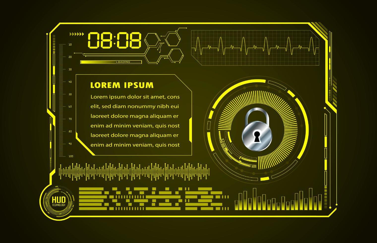 Modern HUD Technology Screen Panel vector