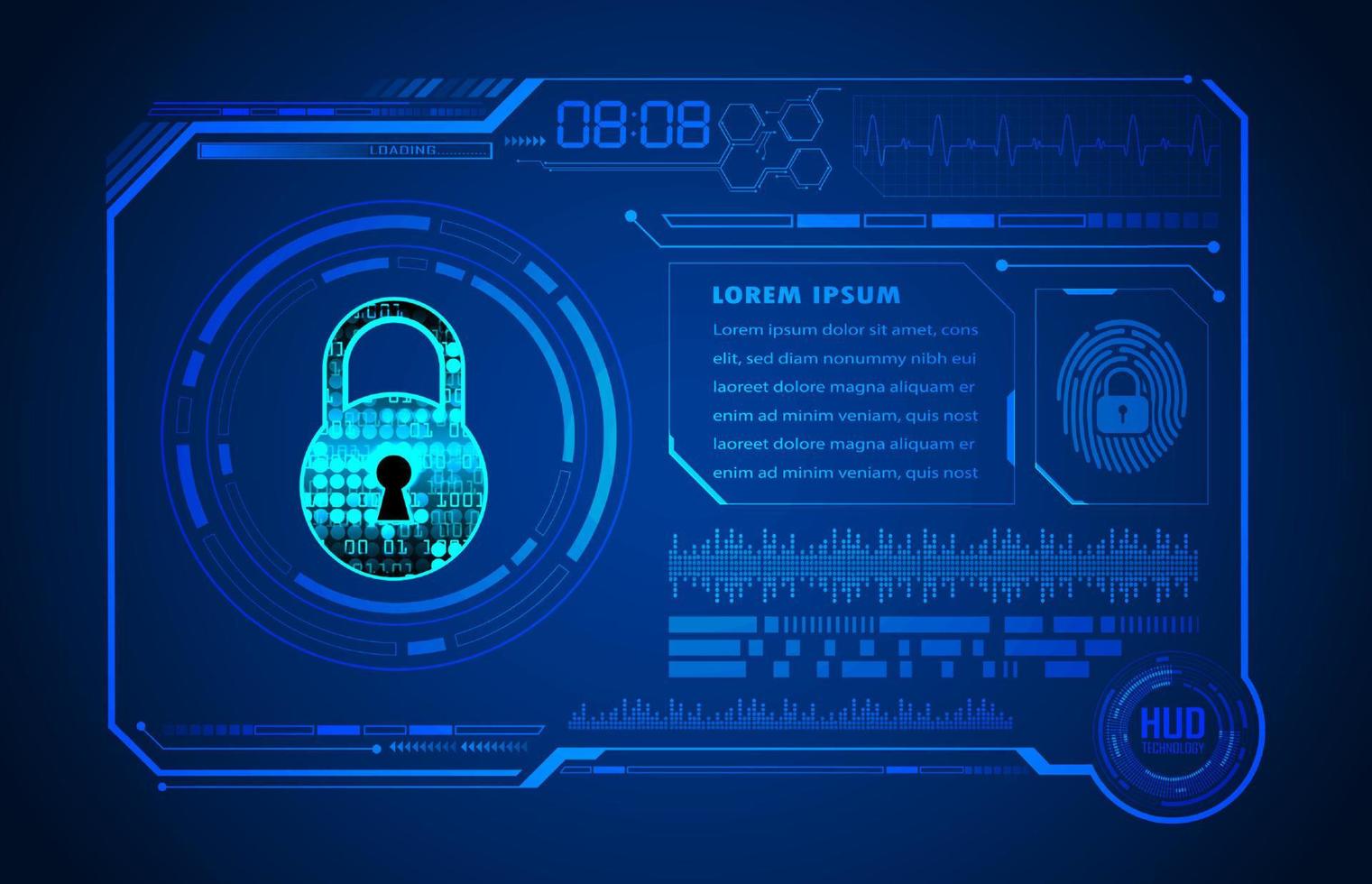 Modern HUD Technology Screen Panel vector