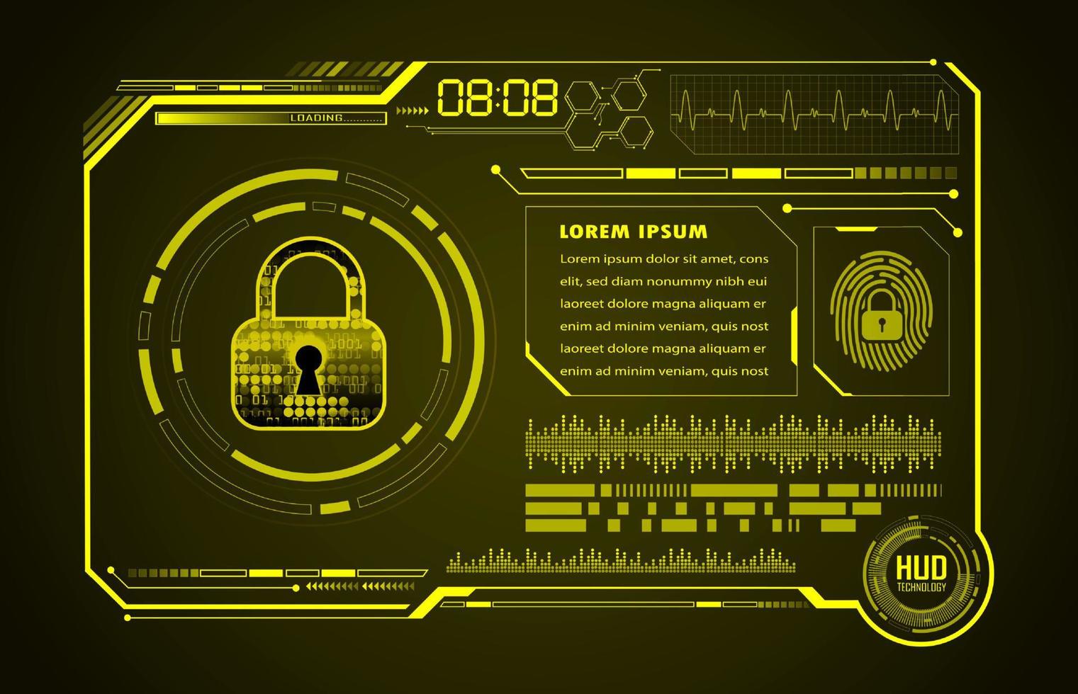 Modern HUD Technology Screen Panel vector