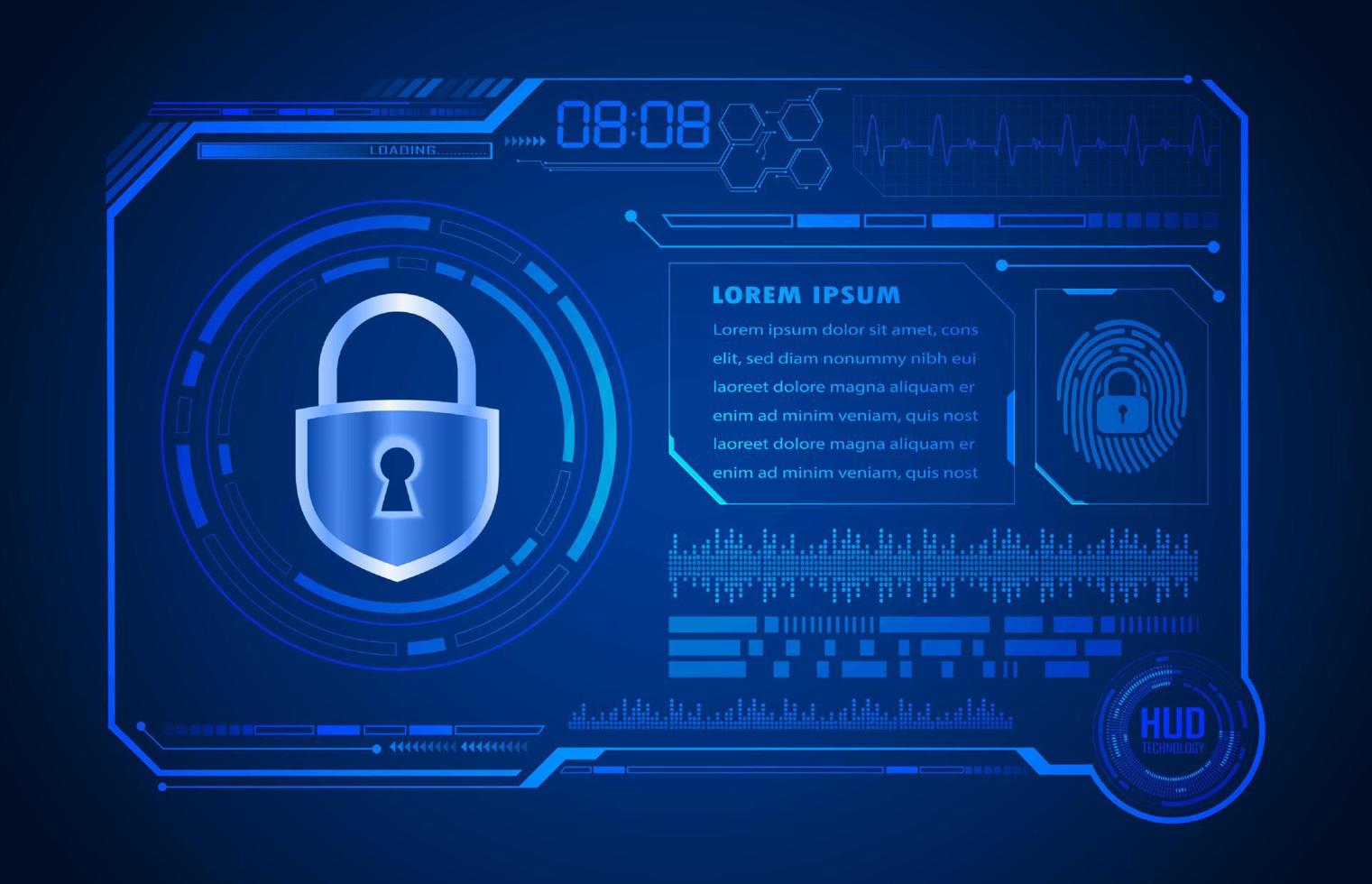 Modern HUD Technology Screen Panel vector