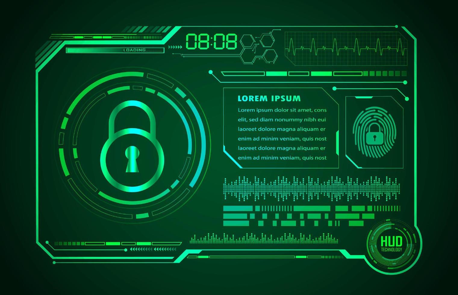Modern HUD Technology Screen Panel vector