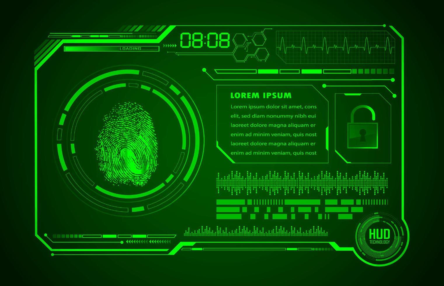 Modern HUD Technology Screen Panel vector