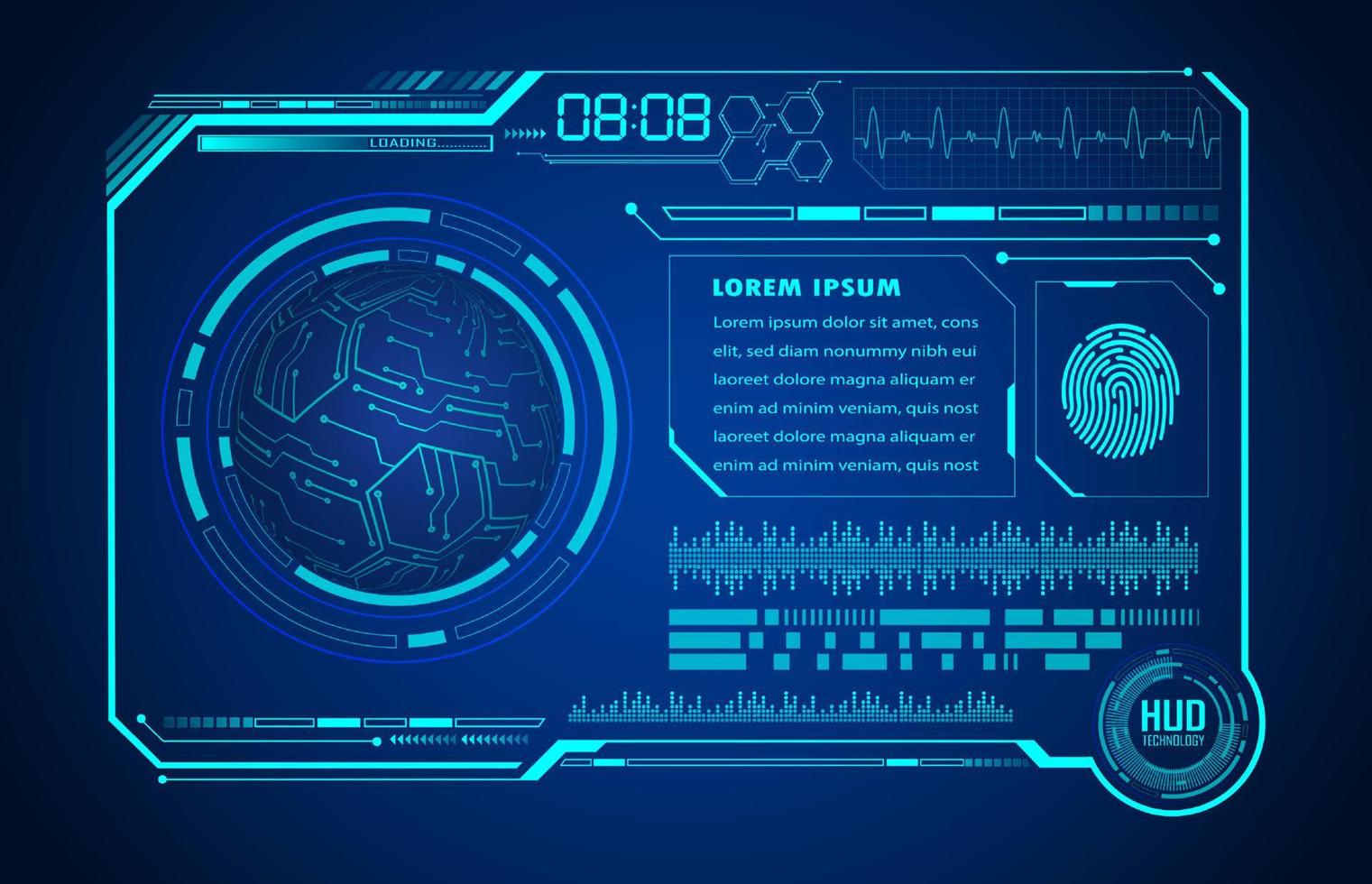 Modern HUD Technology Screen Panel vector